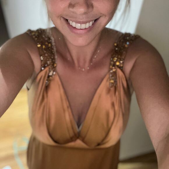 Kevan Hall beaded double strap gown - Picture 11 of 13